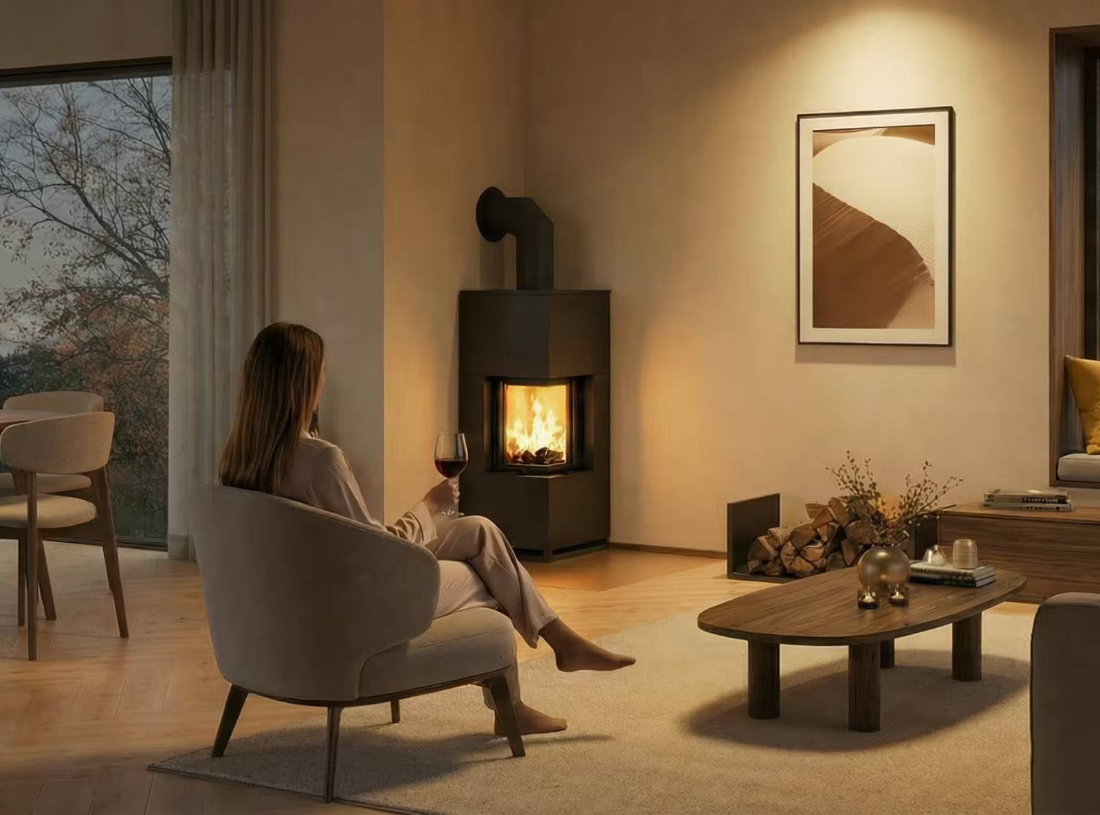 Wohnzimmer Kamin